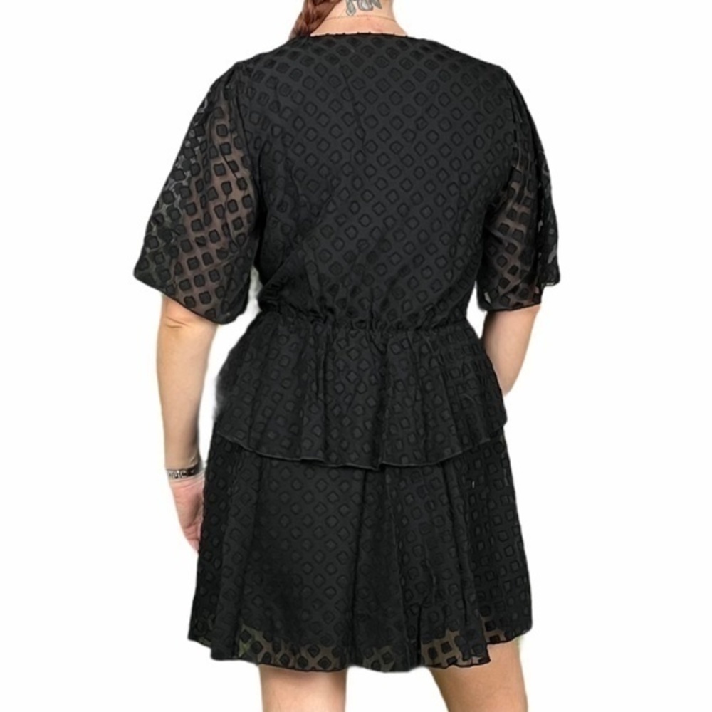 SENLIS Black Diamond Naomi Ruffle Surplice Small - Picture 3 of 17